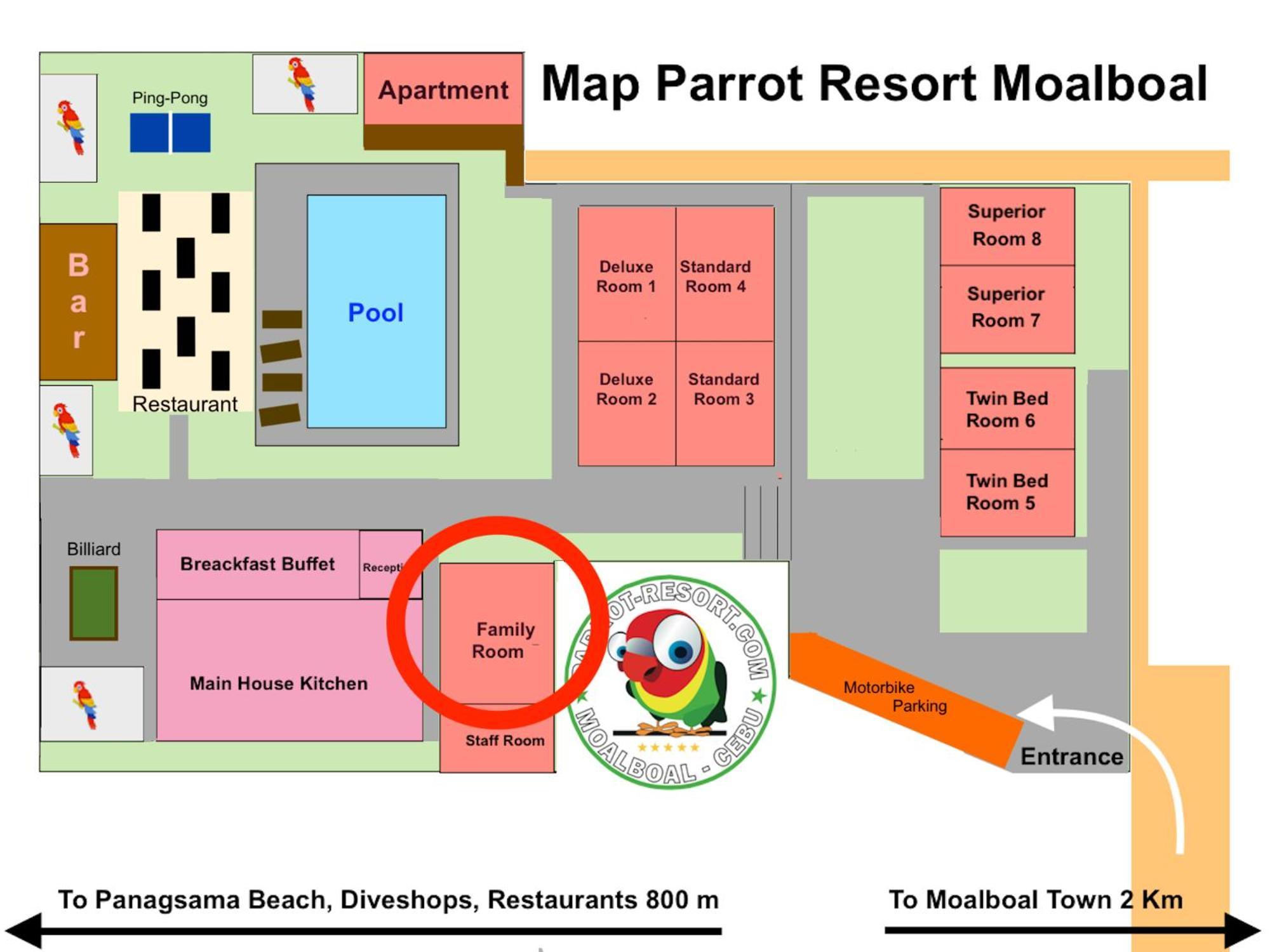 Parrot Resort Moalboal Szoba fotó